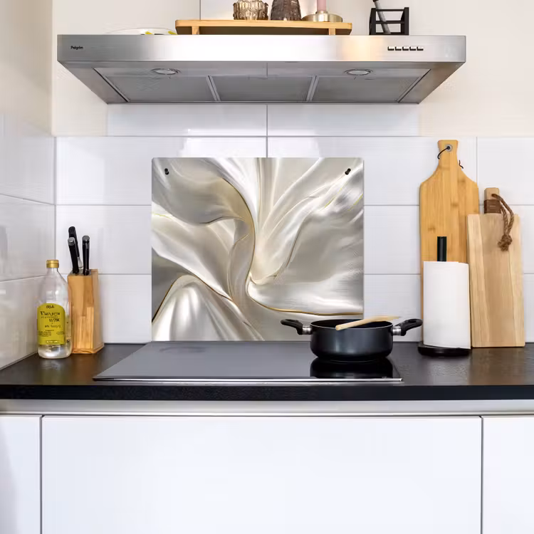 Stof - Plooien - Goud Inductie beschemer met haakjes middel -sfeer2