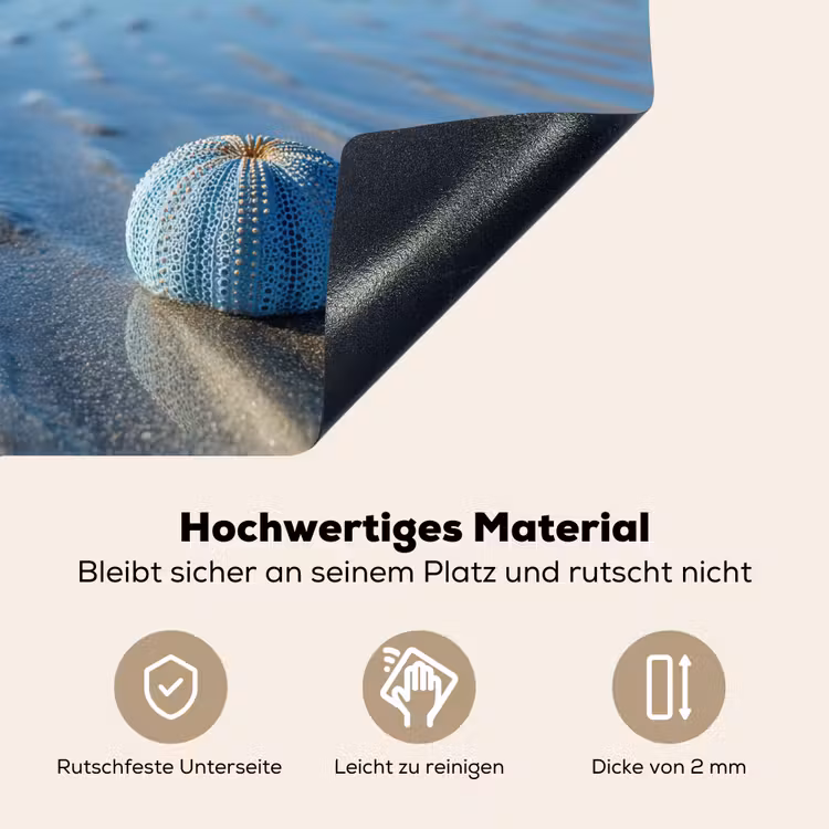Strand - Schild - Water - Blauw Inductie beschemer met haakjes middel -ky-onderkant-de