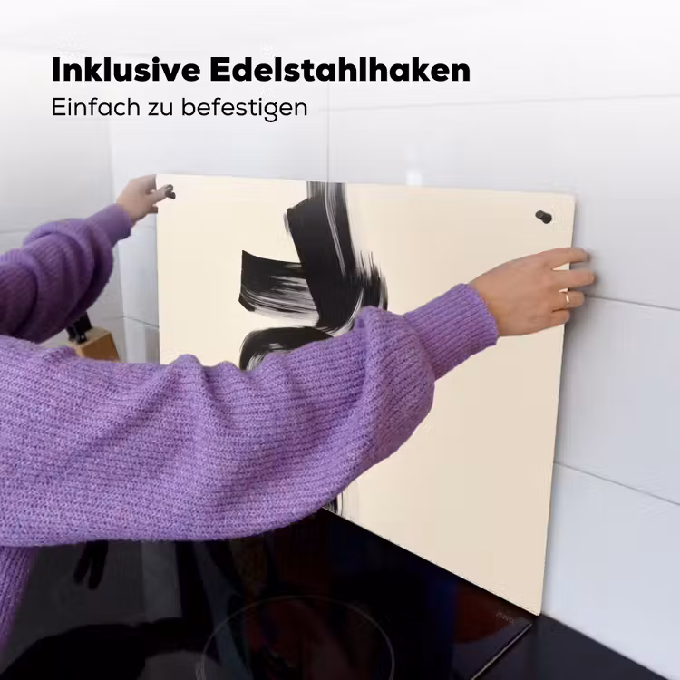 Strepen - Zwart - Abstract Inductie beschemer met haakjes klein -ky-ophangen-de