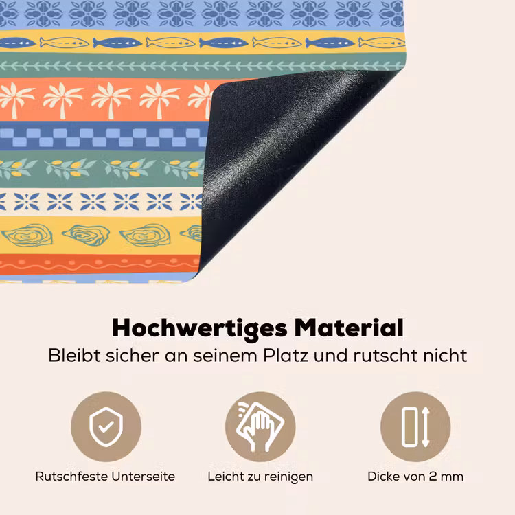 Zee - Sfeer - Oester - Garnaal Inductie beschemer met haakjes klein 777 -ky-onderkant-de