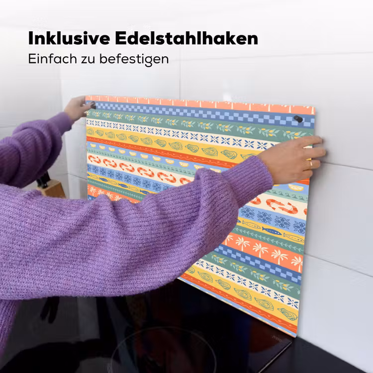 Zee - Sfeer - Oester - Garnaal Inductie beschemer met haakjes klein 777 -ky-ophangen-de