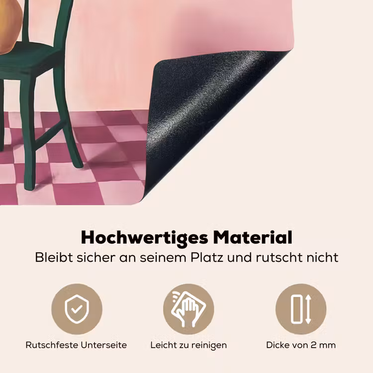Stoel - Vaas - Bloemen - Geblokt Inductie beschemer met haakjes klein -ky-onderkant-de
