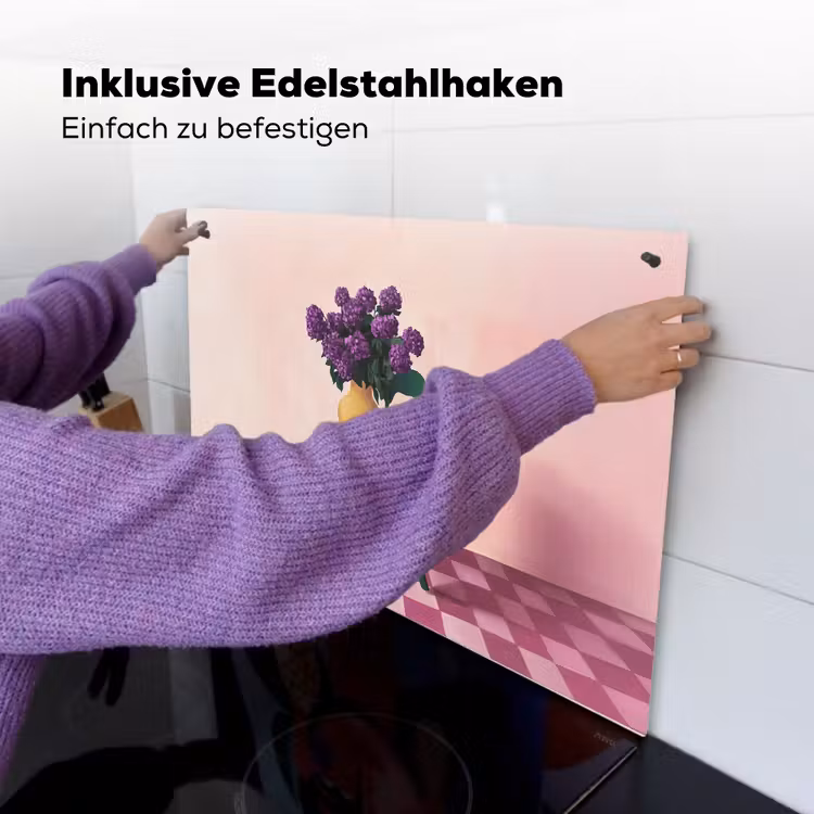 Stoel - Vaas - Bloemen - Geblokt Inductie beschemer met haakjes klein -ky-ophangen-de