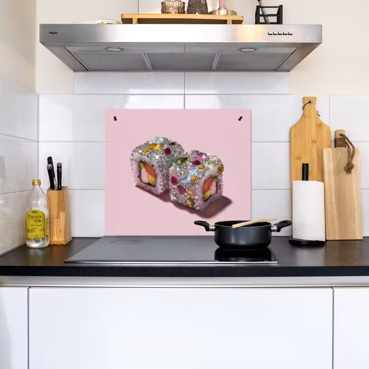 Sushi - Rolletjes - Steentjes - Kleurrijk Inductie beschemer met haakjes middel -sfeer2
