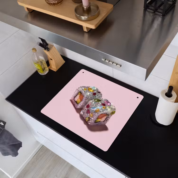 Sushi - Rolletjes - Steentjes - Kleurrijk Inductie beschemer met haakjes middel -sfeer1