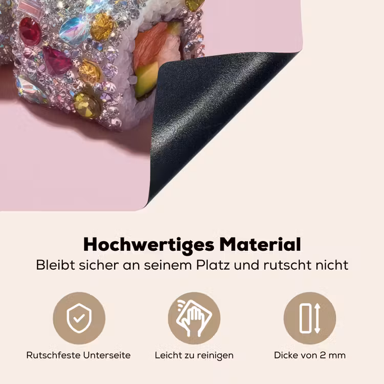 Sushi - Rolletjes - Steentjes - Kleurrijk Inductie beschemer met haakjes middel -ky-onderkant-de