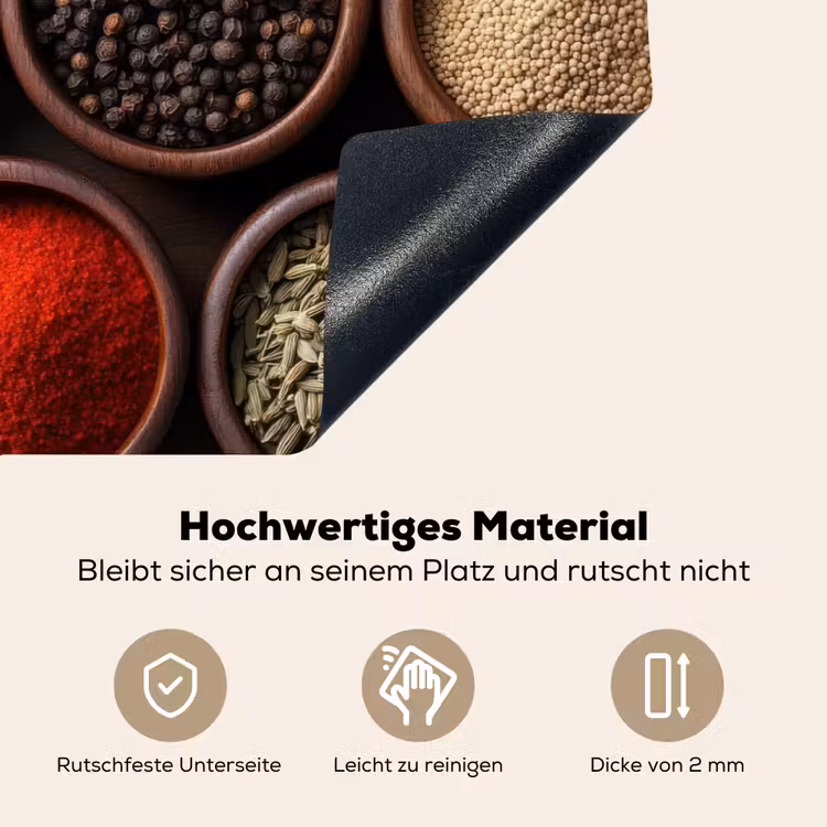 Bakjes - Hout - Kruiden - Kleurrijk Inductie beschemer met haakjes klein -ky-onderkant-de