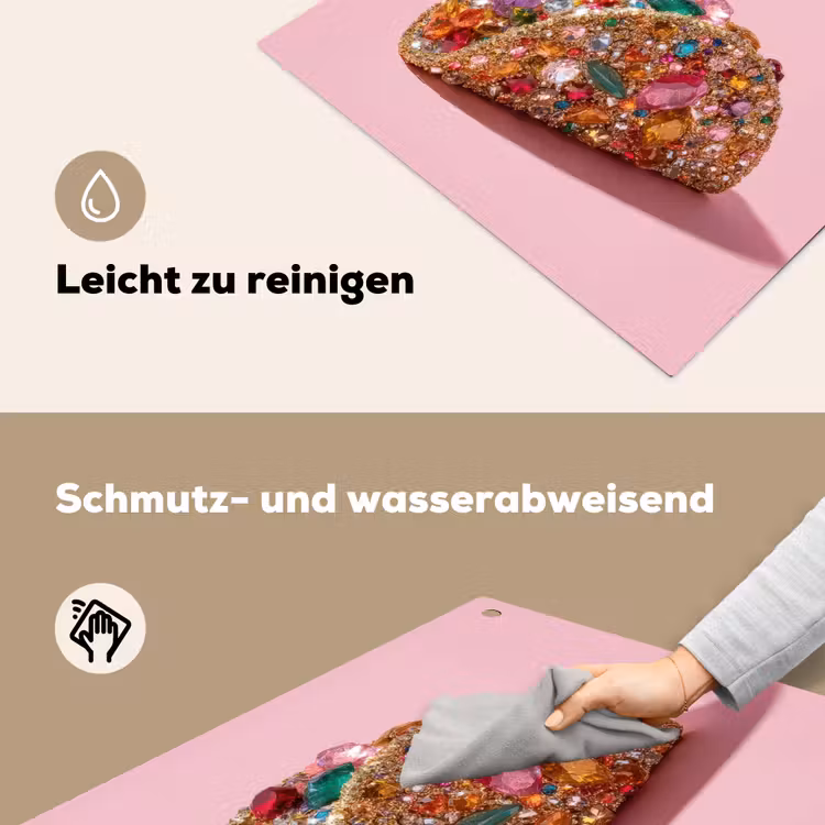 Taco - Kleurrijk - Edelstenen - Goud Inductie beschemer met haakjes middel -ky-schoon-de