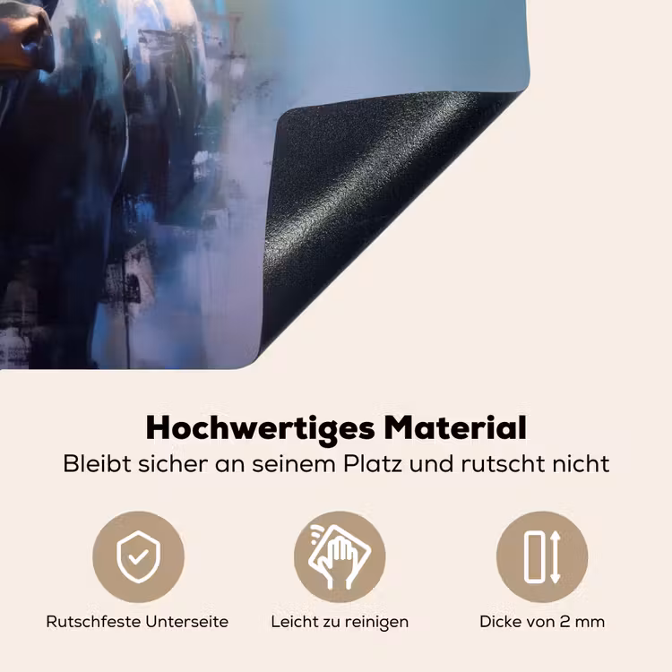 Stier - Zwart - Abstract - Horens Inductie beschemer met haakjes klein -ky-onderkant-de