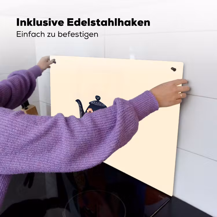 Theepot - Kleurrijk - Bloemen Inductie beschemer met haakjes klein -ky-ophangen-de