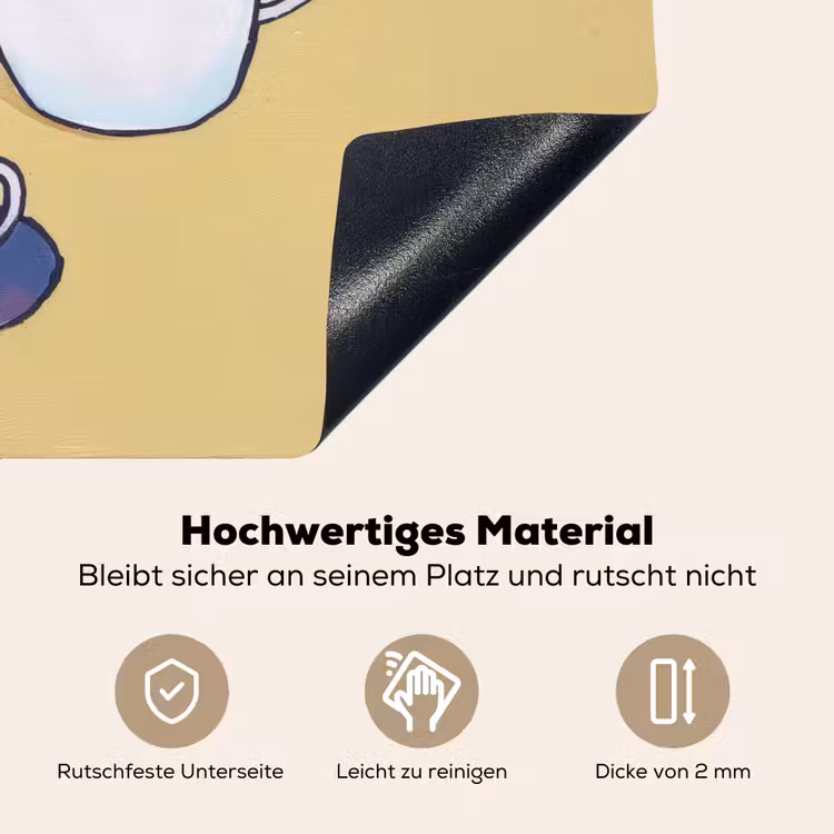 Theepot - Kopje - Beige - Illustratie Inductie beschemer met haakjes klein -ky-onderkant-de
