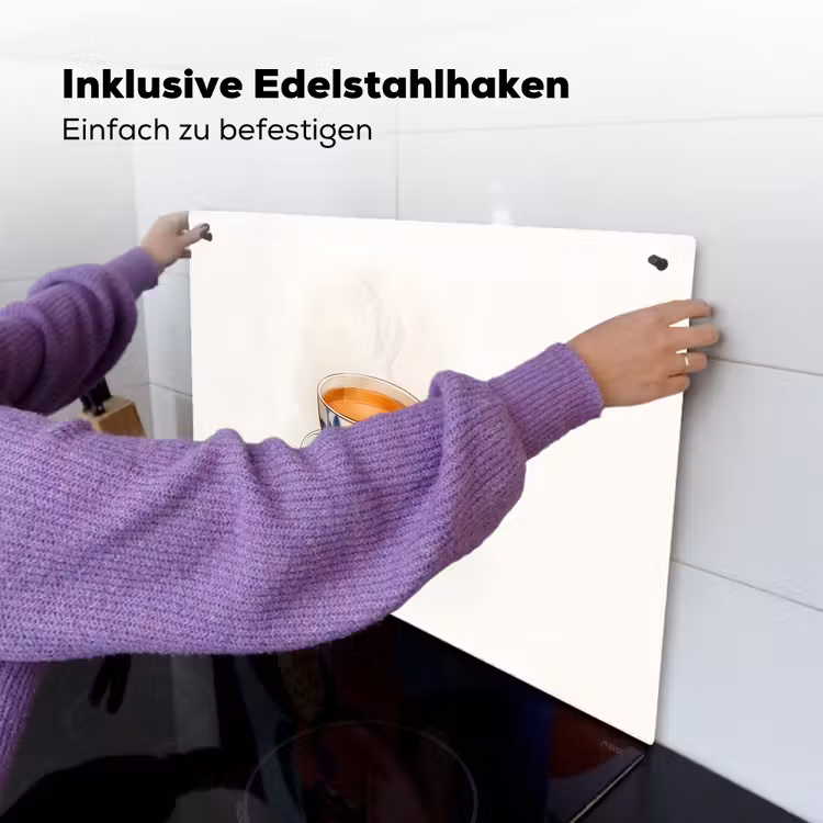 Theekop - Bladeren - Blauw Inductie beschemer met haakjes klein -ky-ophangen-de