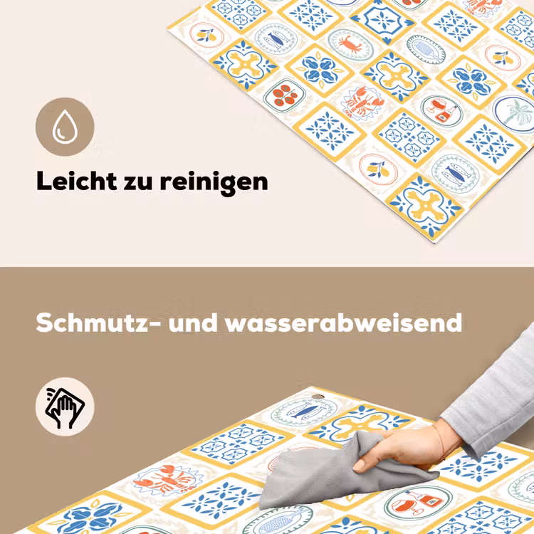 Zee - Sfeer - Mozaïek - Vis Inductie beschemer met haakjes klein 777 -ky-schoon-de