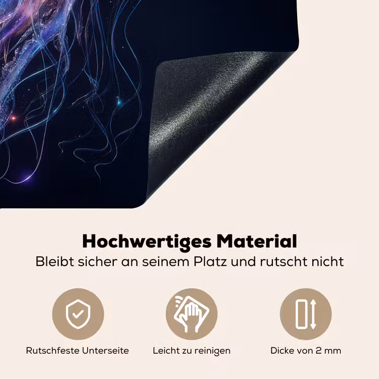 Tentakels - Kwal - Paars - Sprankeling Inductie beschemer met haakjes middel -ky-onderkant-de