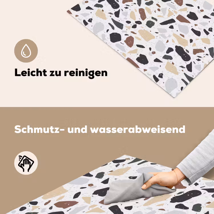 Terrazzo - Patroon - Kleurrijk - Klei Inductie beschemer met haakjes klein 777 -ky-schoon-de