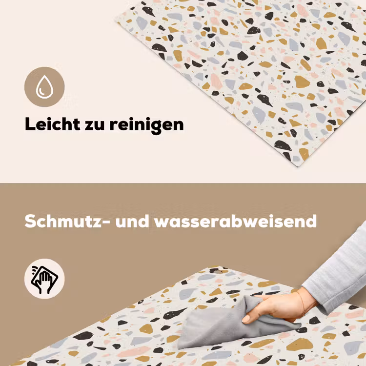 Terrazzo - Patroon - Neutraal - Zacht - Multi Inductie beschemer met haakjes klein 777 -ky-schoon-de