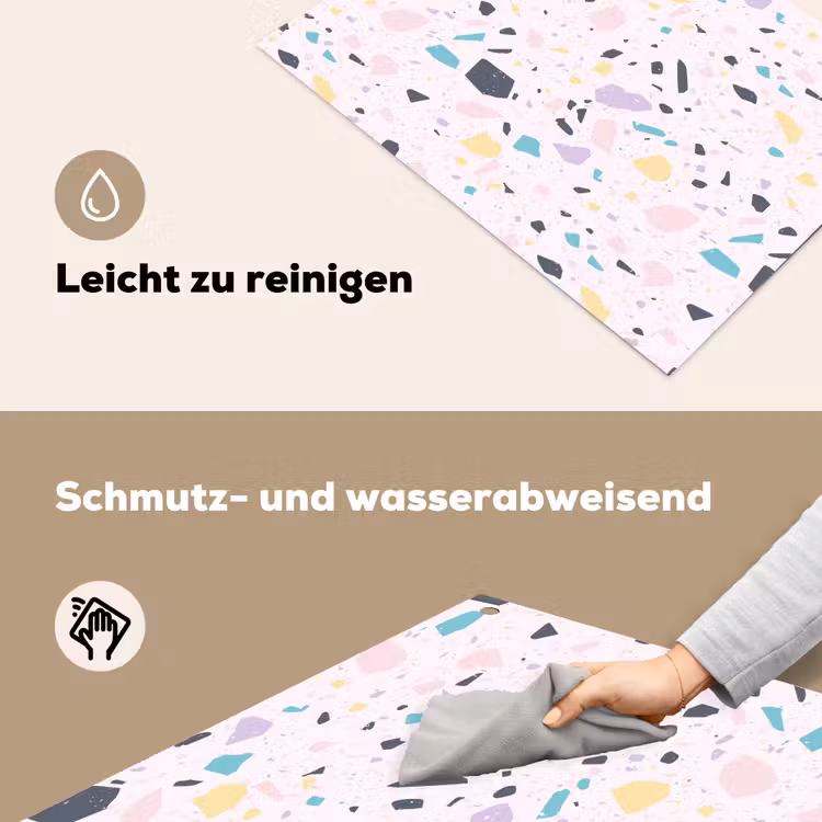 Terrazzo - Patroon - Zacht - Snoep Inductie beschemer met haakjes klein 777 -ky-schoon-de