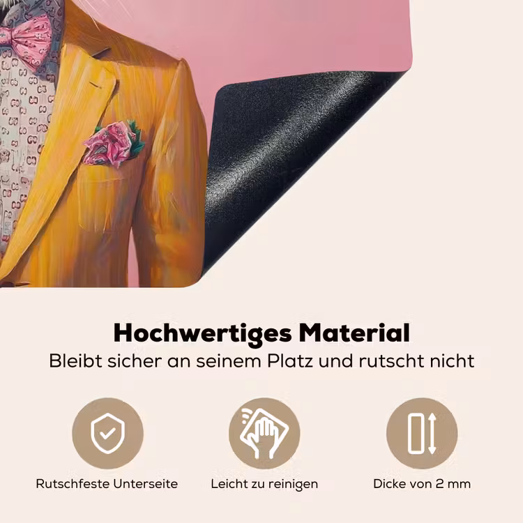Tijger - Bril - Geel - Jasje Inductie beschemer met haakjes klein -ky-onderkant-de