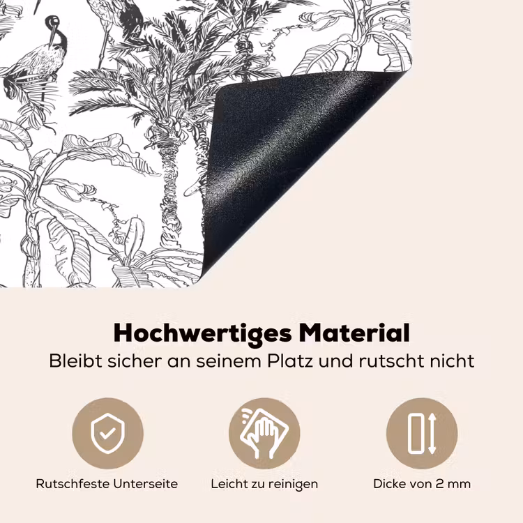 Tijger - Oerwoud - Grijs Inductie beschemer met haakjes klein 777 -ky-onderkant-de