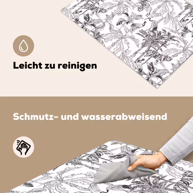 Tijger - Oerwoud - Grijs Inductie beschemer met haakjes klein 777 -ky-schoon-de