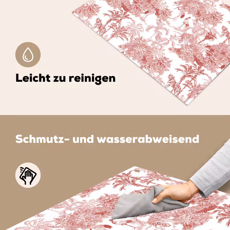 Tijger - Jungle - Natuur - Rood Inductie beschemer met haakjes klein 777 -ky-schoon-de