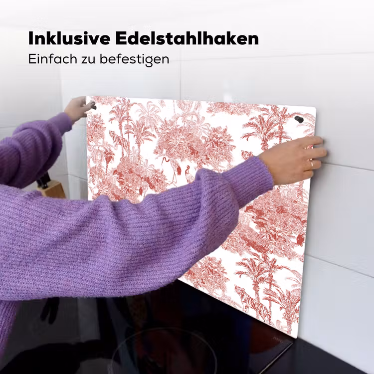 Tijger - Jungle - Natuur - Rood Inductie beschemer met haakjes klein 777 -ky-ophangen-de