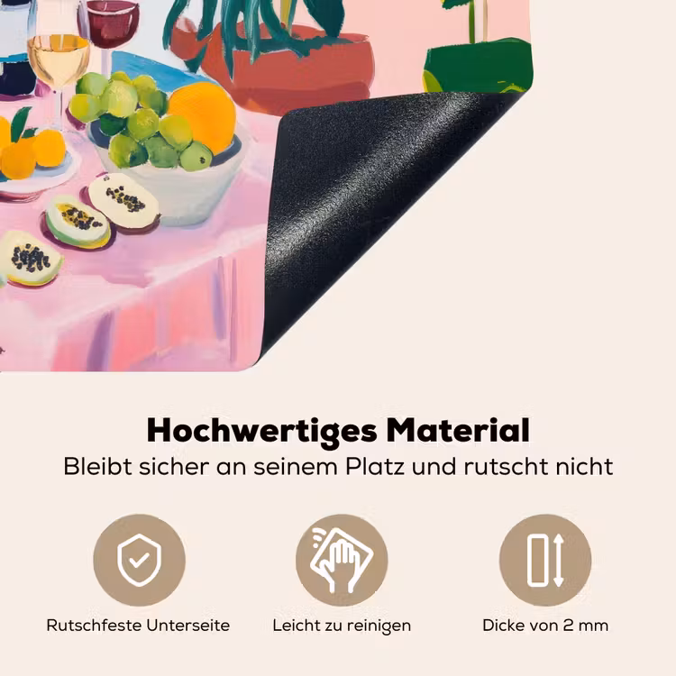 Tafel - Wijn - Fruit Inductie beschemer met haakjes klein -ky-onderkant-de
