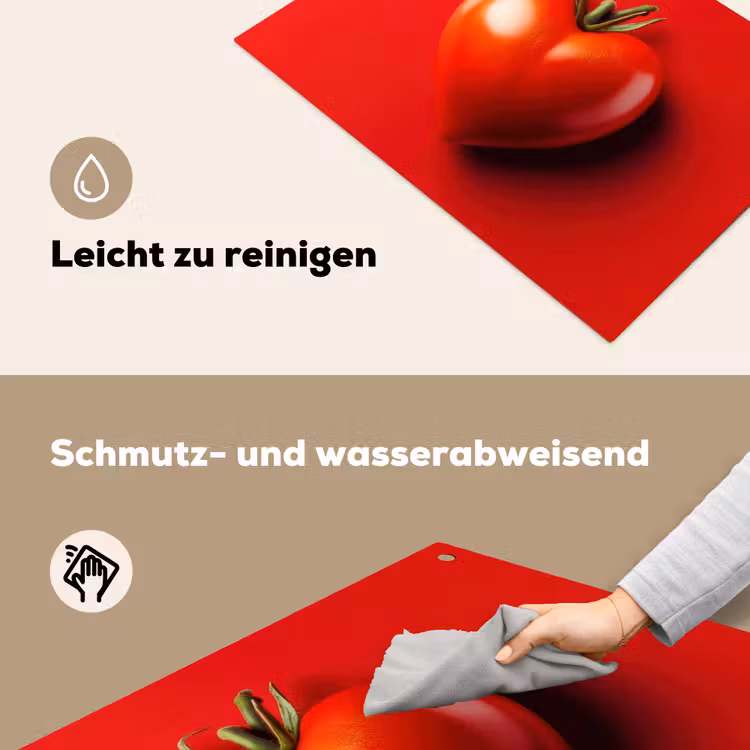Tomaat - Rood - Hart Inductie beschemer met haakjes klein -ky-schoon-de