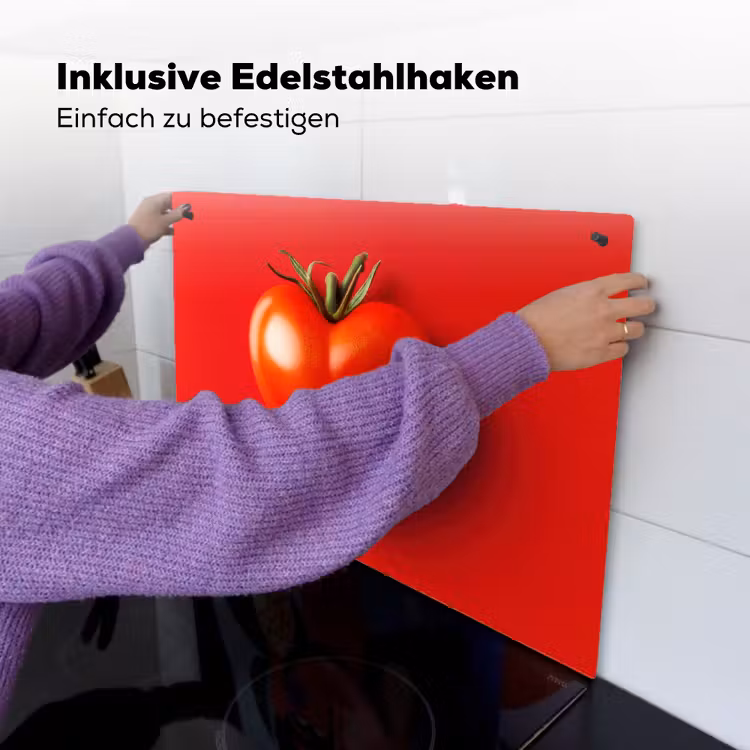 Tomaat - Rood - Hart Inductie beschemer met haakjes klein -ky-ophangen-de