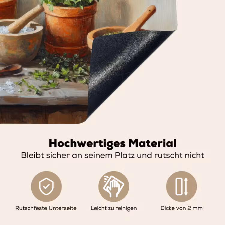 Potten - Kruiden - Hout Inductie beschemer met haakjes klein -ky-onderkant-de