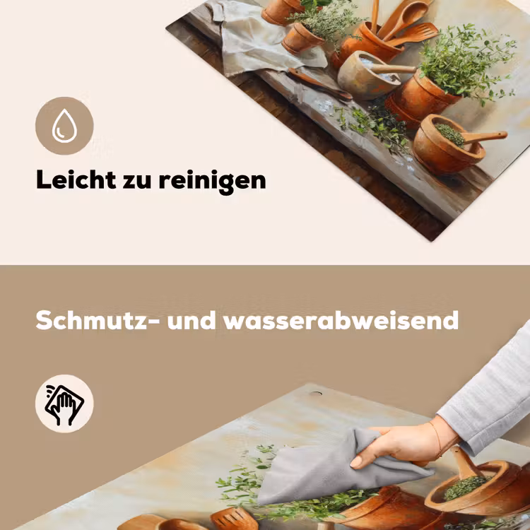 Potten - Kruiden - Hout Inductie beschemer met haakjes klein -ky-schoon-de