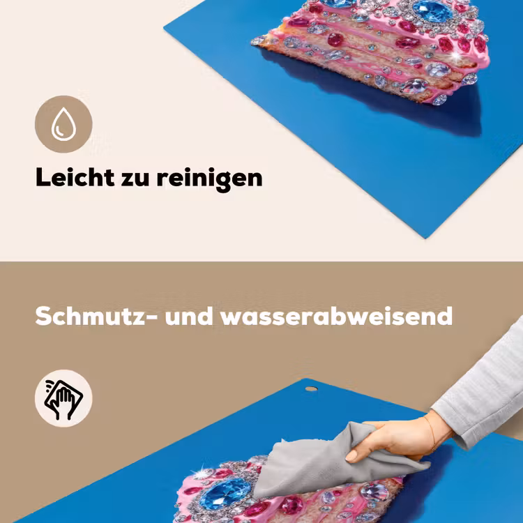 Taart - Edelstenen - Glitters - Roze Inductie beschemer met haakjes middel -ky-schoon-de