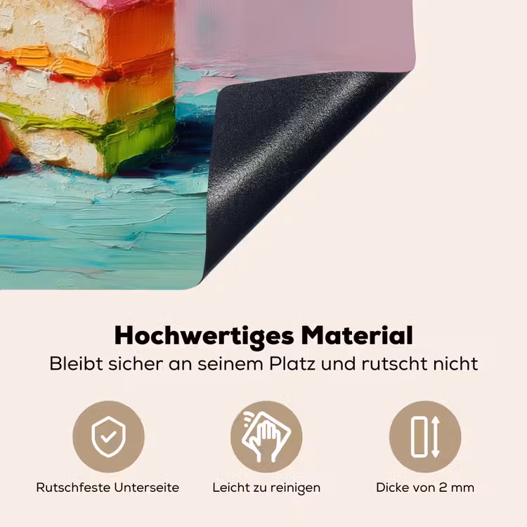 Taartje - Aardbeien - Glazuur - Kleurrijk Inductie beschemer met haakjes middel -ky-onderkant-de