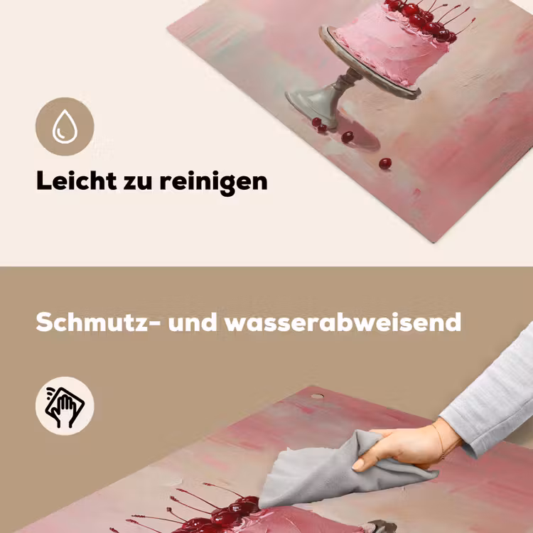 Taart - Pink - Cherry Inductie beschemer met haakjes klein -ky-schoon-de