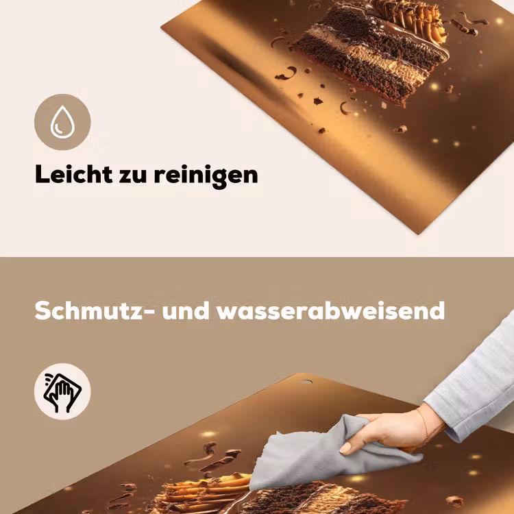 Taart - Chocolade - Eten - Brownie Inductie beschemer met haakjes klein -ky-schoon-de