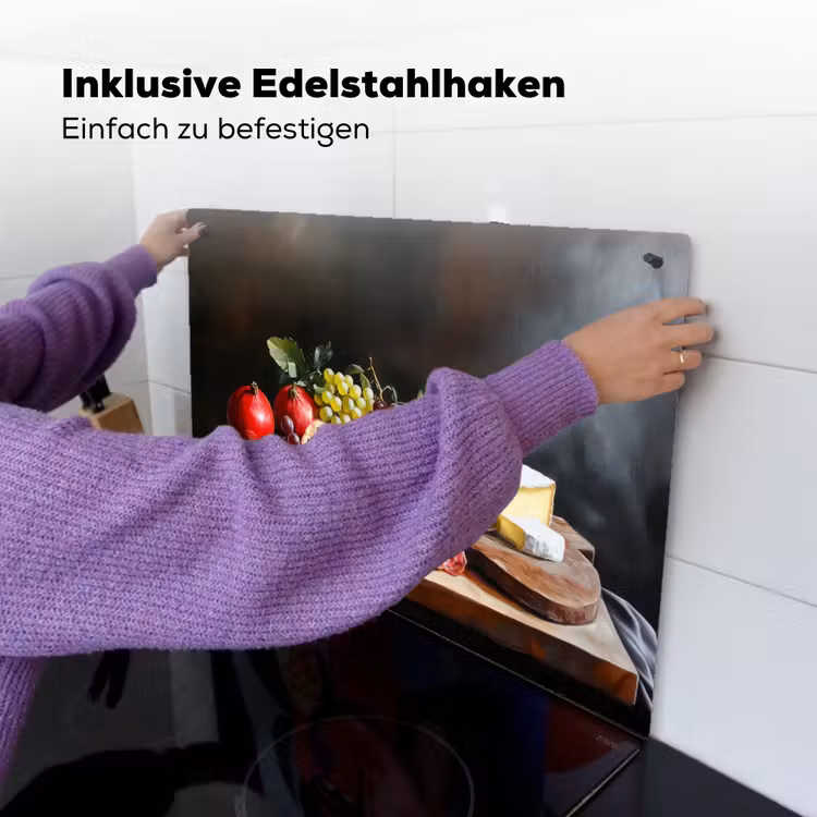 Borrelplank - Stilleven - Vintage Inductie beschemer met haakjes klein -ky-ophangen-de