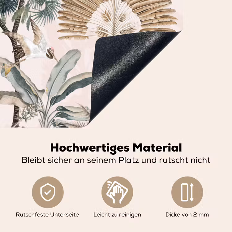 Tropisch - Bomen - Bladeren - Jungle Inductie beschemer met haakjes klein -ky-onderkant-de