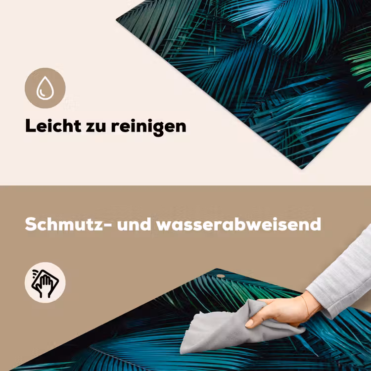 Inductie beschermer - Inductie afdekplaat - Tropical - Jungle - Bladeren - Groen Inductie beschemer met haakjes middel -ky-schoon-de