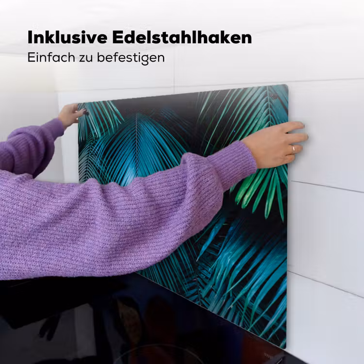 Inductie beschermer - Inductie afdekplaat - Tropical - Jungle - Bladeren - Groen Inductie beschemer met haakjes middel -ky-ophangen-de