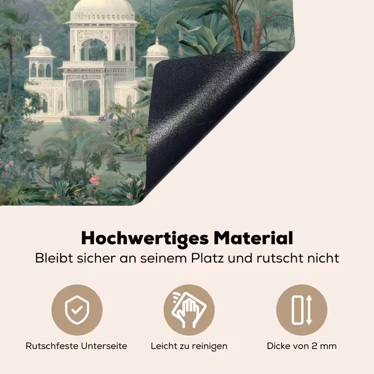 Tropische tuin - Koepelgebouw - Bloemen Inductie beschemer met haakjes middel -ky-onderkant-de