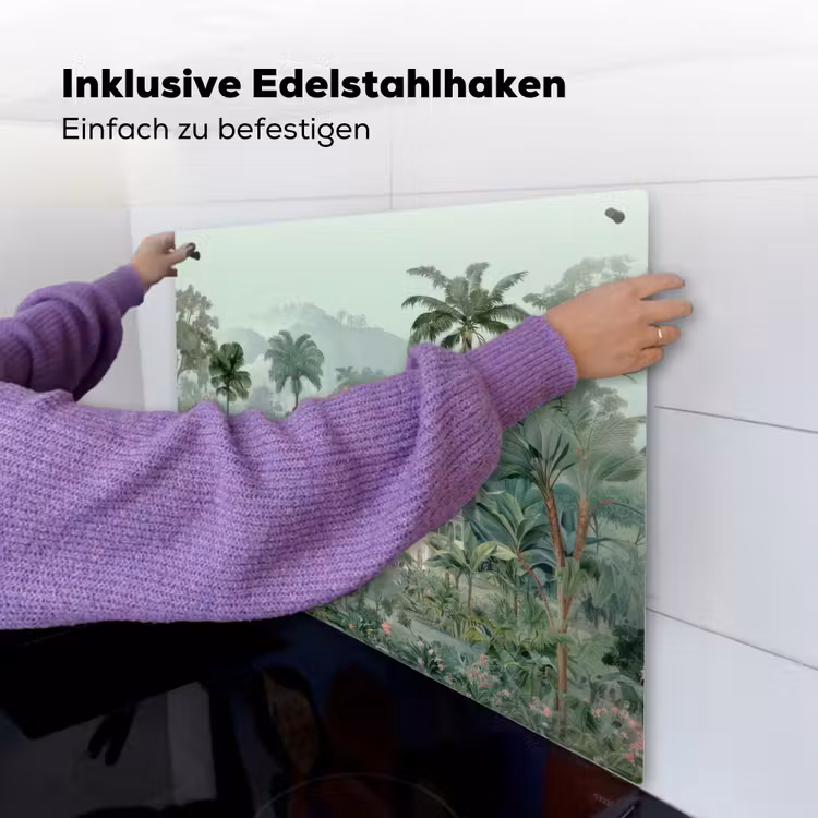 Tropische tuin - Koepelgebouw - Bloemen Inductie beschemer met haakjes middel -ky-ophangen-de