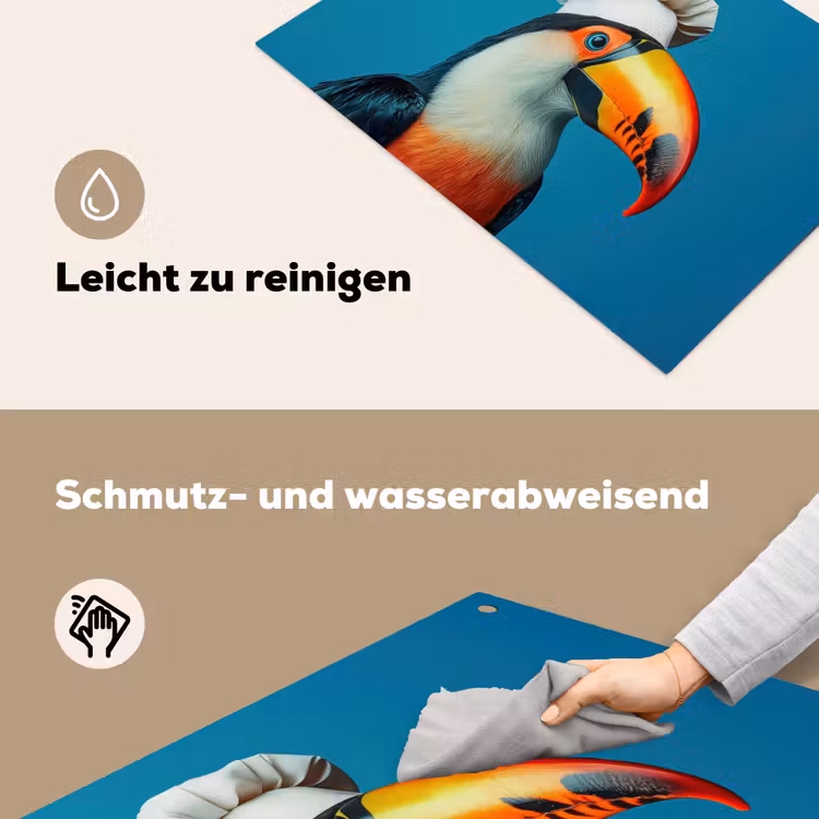 Toekan - Papegaai - Vogel - Koksmuts Inductie beschemer met haakjes klein -ky-schoon-de