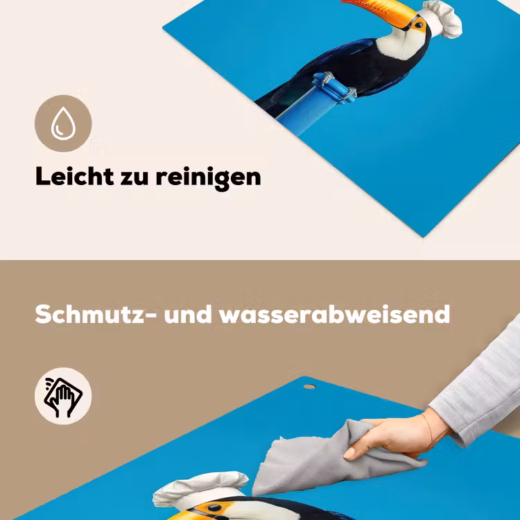 Tucan - Sokkel - Vogel - Koksmuts Inductie beschemer met haakjes klein -ky-schoon-de