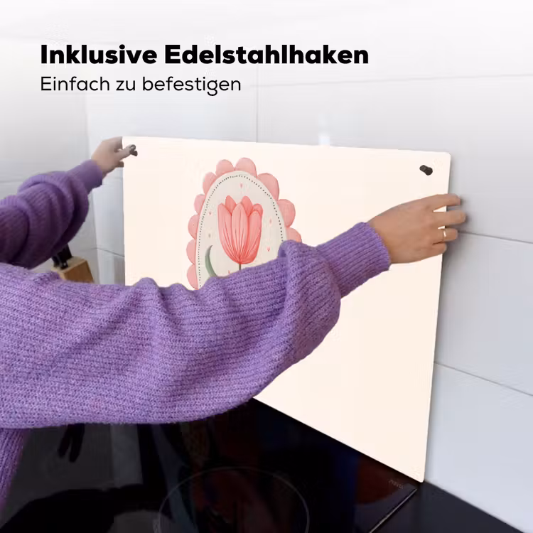 Tulp - Lijst - Ovaal - Illustratie Inductie beschemer met haakjes klein -ky-ophangen-de