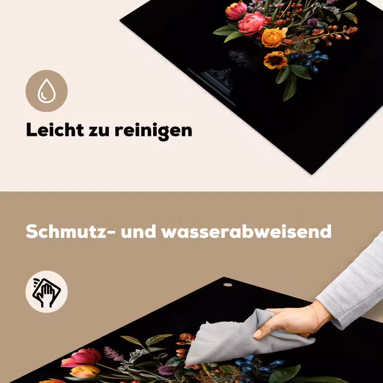 Tulpen - Bessen - Boeket - Vaas Inductie beschemer met haakjes klein -ky-schoon-de