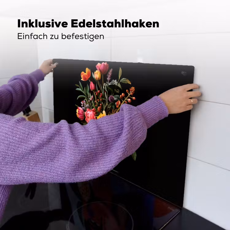 Tulpen - Bessen - Boeket - Vaas Inductie beschemer met haakjes klein -ky-ophangen-de