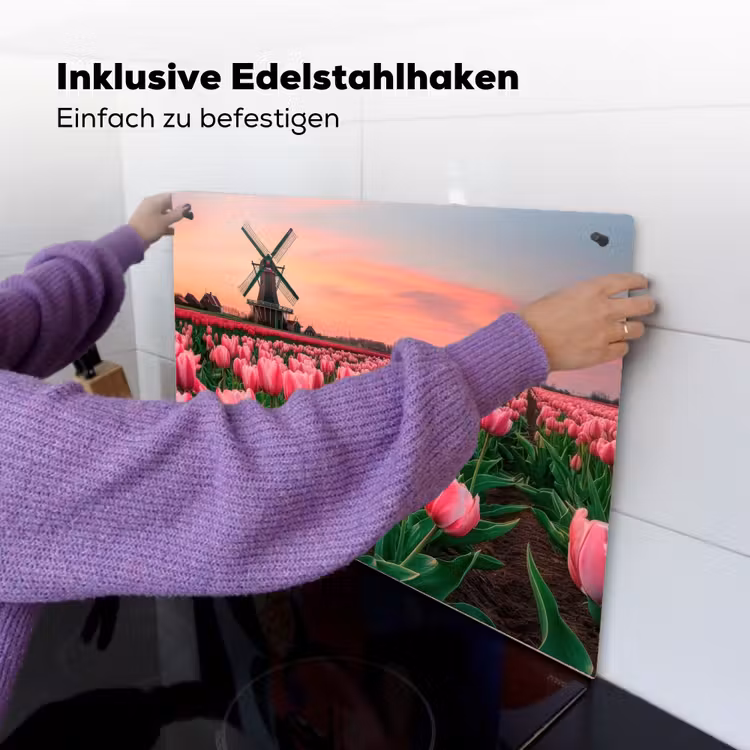 Tulpen - Molen - Nederland Inductie beschemer met haakjes klein -ky-ophangen-de