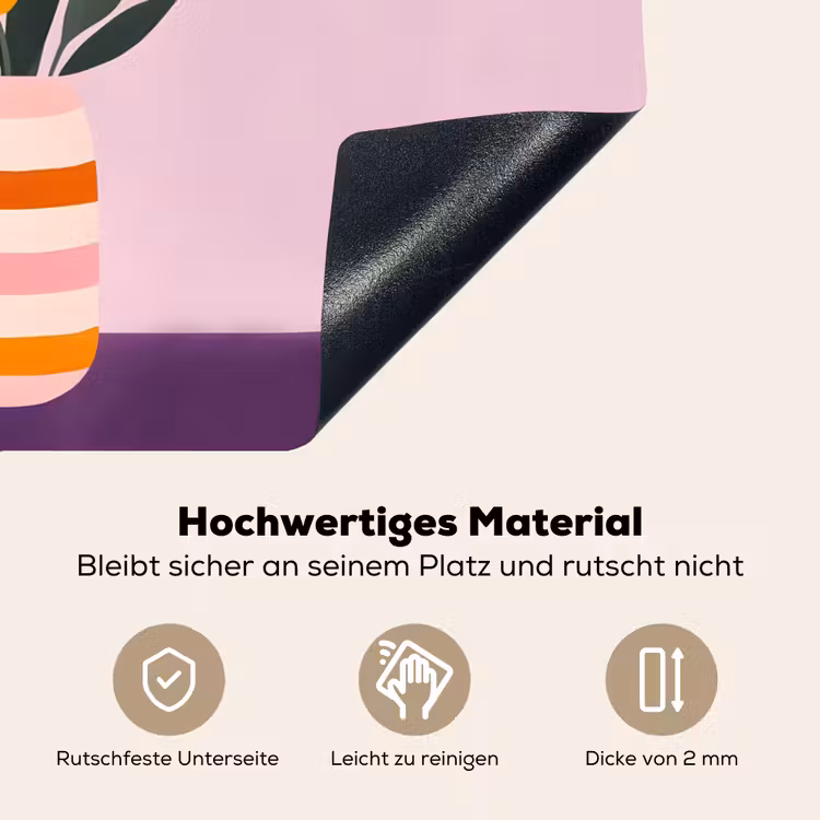 Tulpen - Vaas - Strepen - Paars Inductie beschemer met haakjes klein -ky-onderkant-de