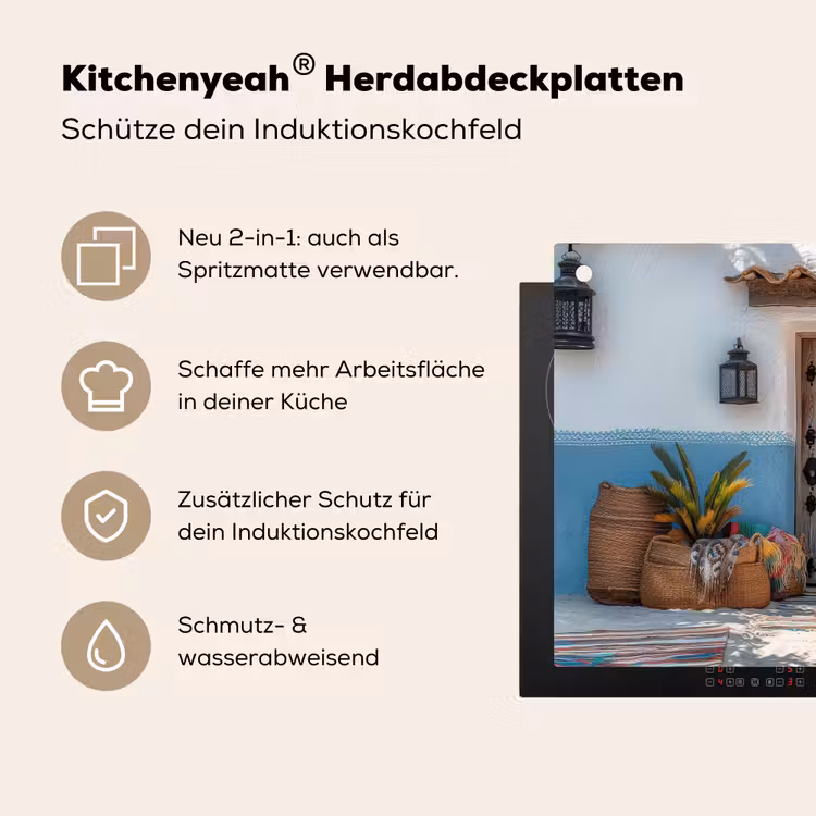 Deur - Manden - Planten Inductie beschemer met haakjes klein -ky-usp-de