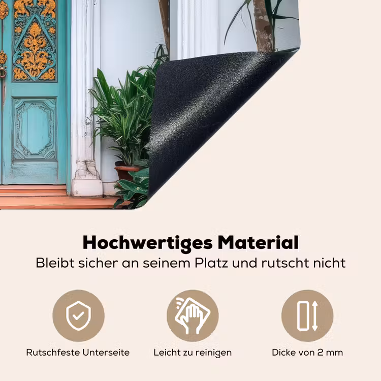 Deur - Patronen - Planten Inductie beschemer met haakjes klein -ky-onderkant-de